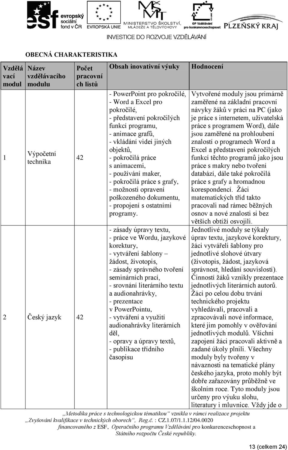 opravení poškozeného dokumentu, - propojení s ostatními programy.