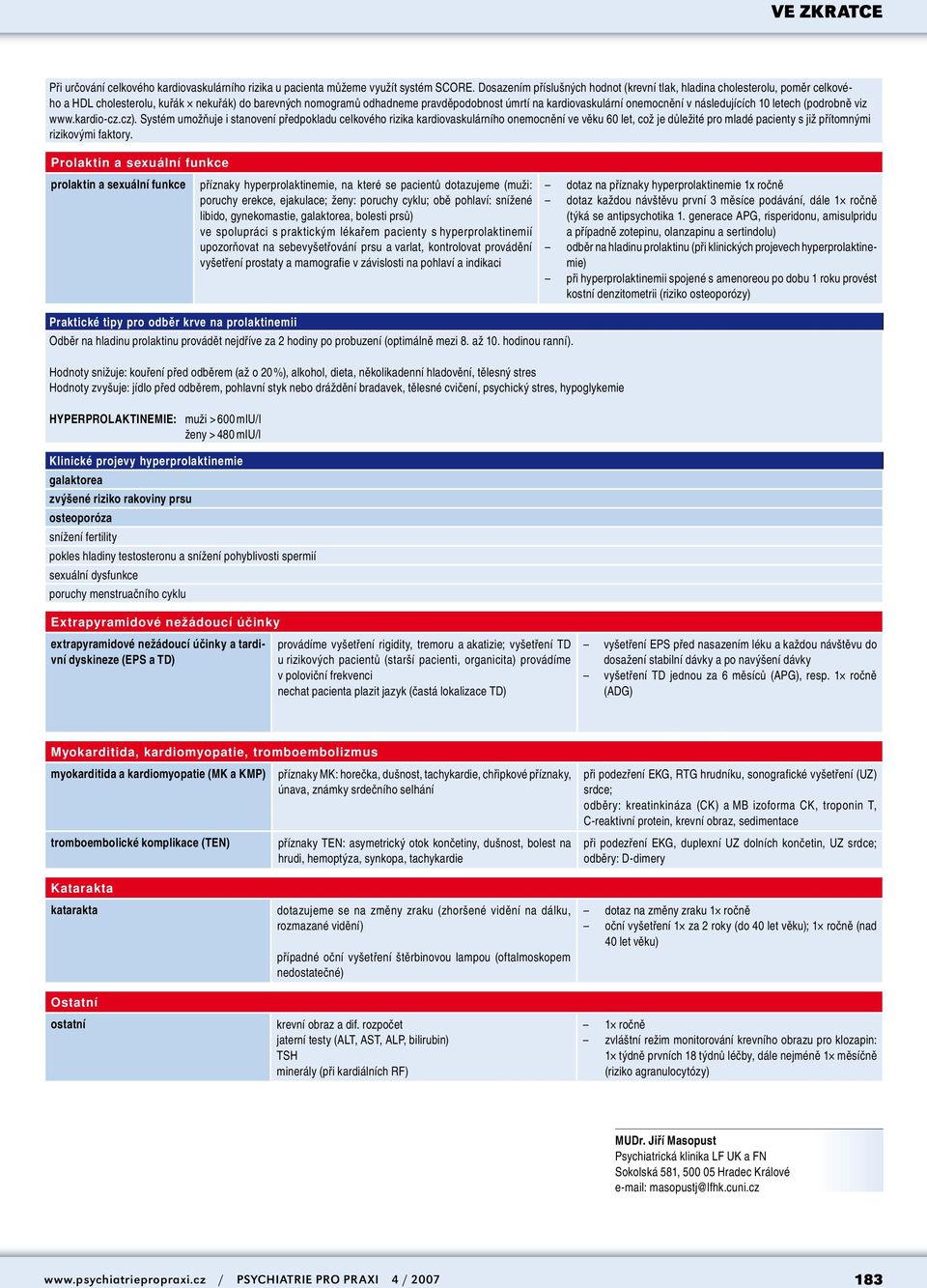 onemocnění v následujících 10 letech (podrobně viz www.kardio-cz.cz).