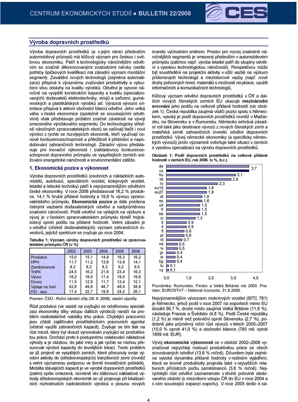 Zavádění nových technologií (zejména automatizace) přispívá k výraznému zvyšování produktivity a vyloučení vlivu obsluhy na kvalitu výrobků.