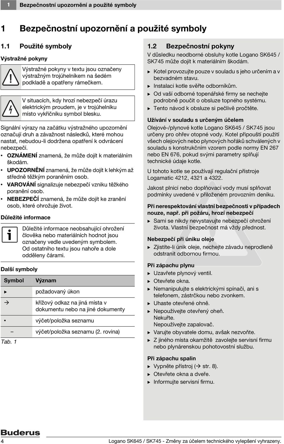 OZNÁMENÍ znamená, že může dojít k materiálním škodám. UPOZORNĚNÍ znamená, že může dojít k lehkým až středně těžkým poraněním osob. VAROVÁNÍ signalizuje nebezpečí vzniku těžkého poranění osob.