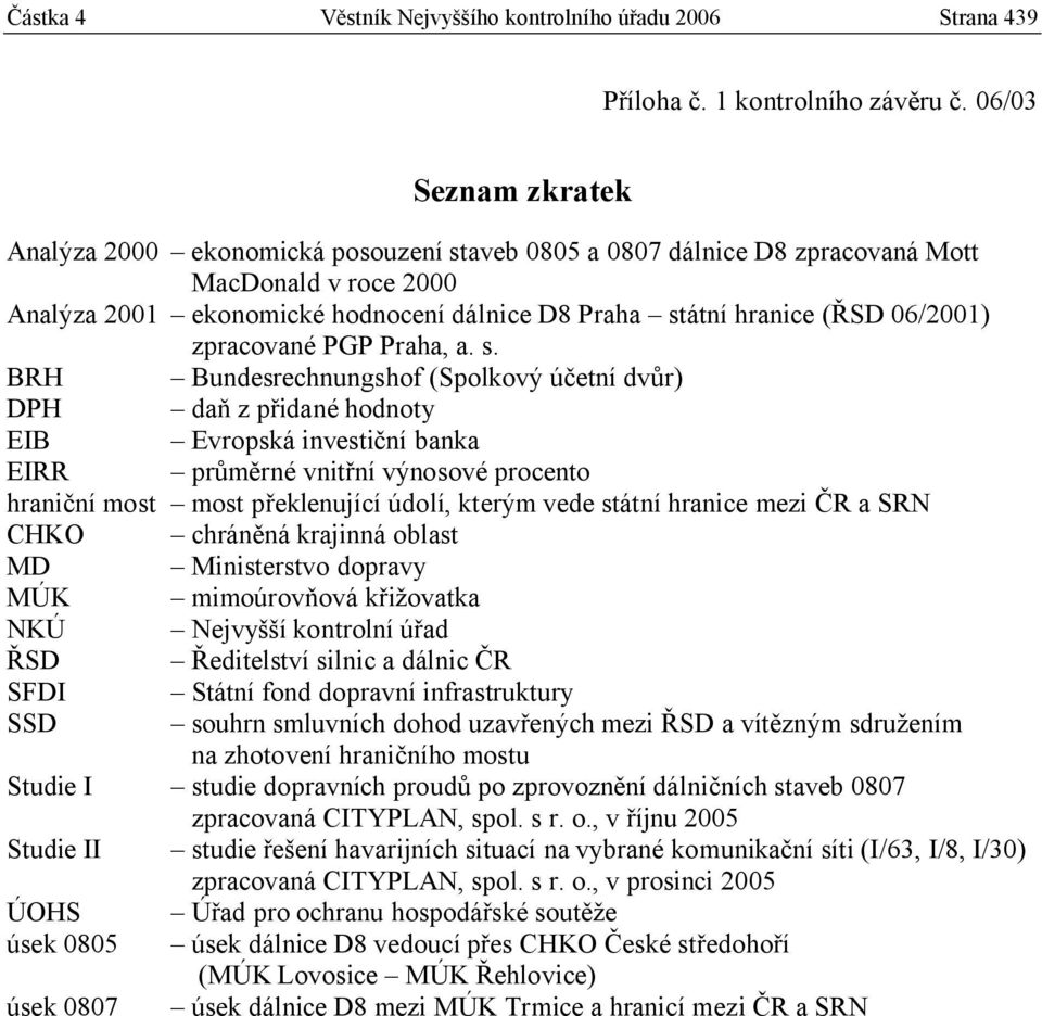 06/2001) zpracované PGP Praha, a. s.