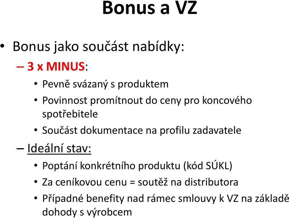 profilu zadavatele Ideální stav: Poptání konkrétního produktu (kód SÚKL) Za