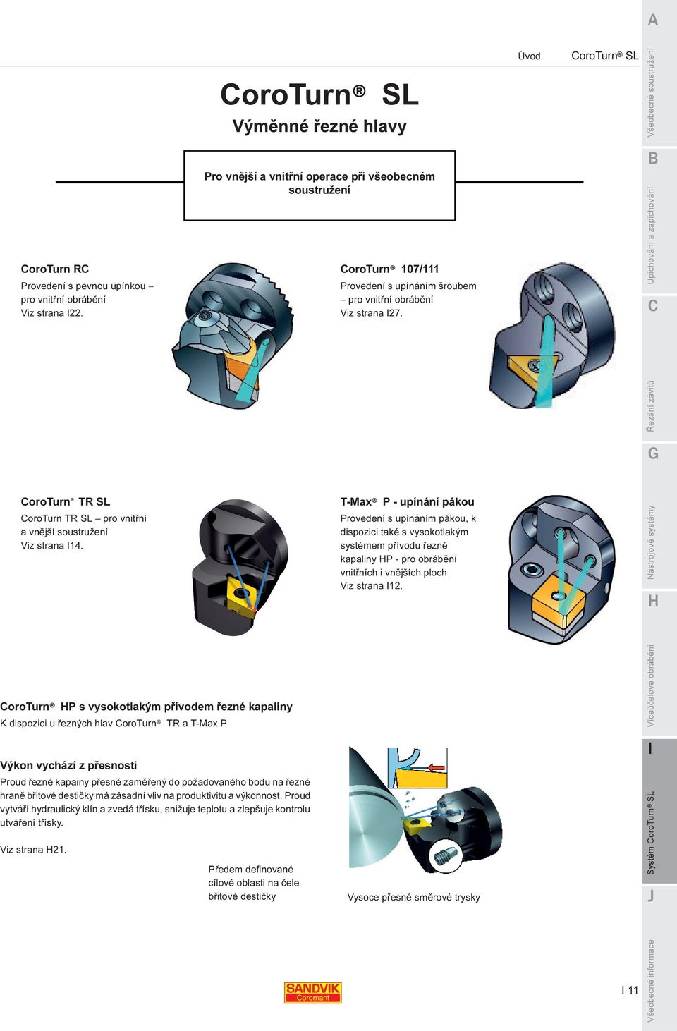 CoroTurn TR SL CoroTurn TR SL pro vnitřní a vnější soustružení Viz strana 14.