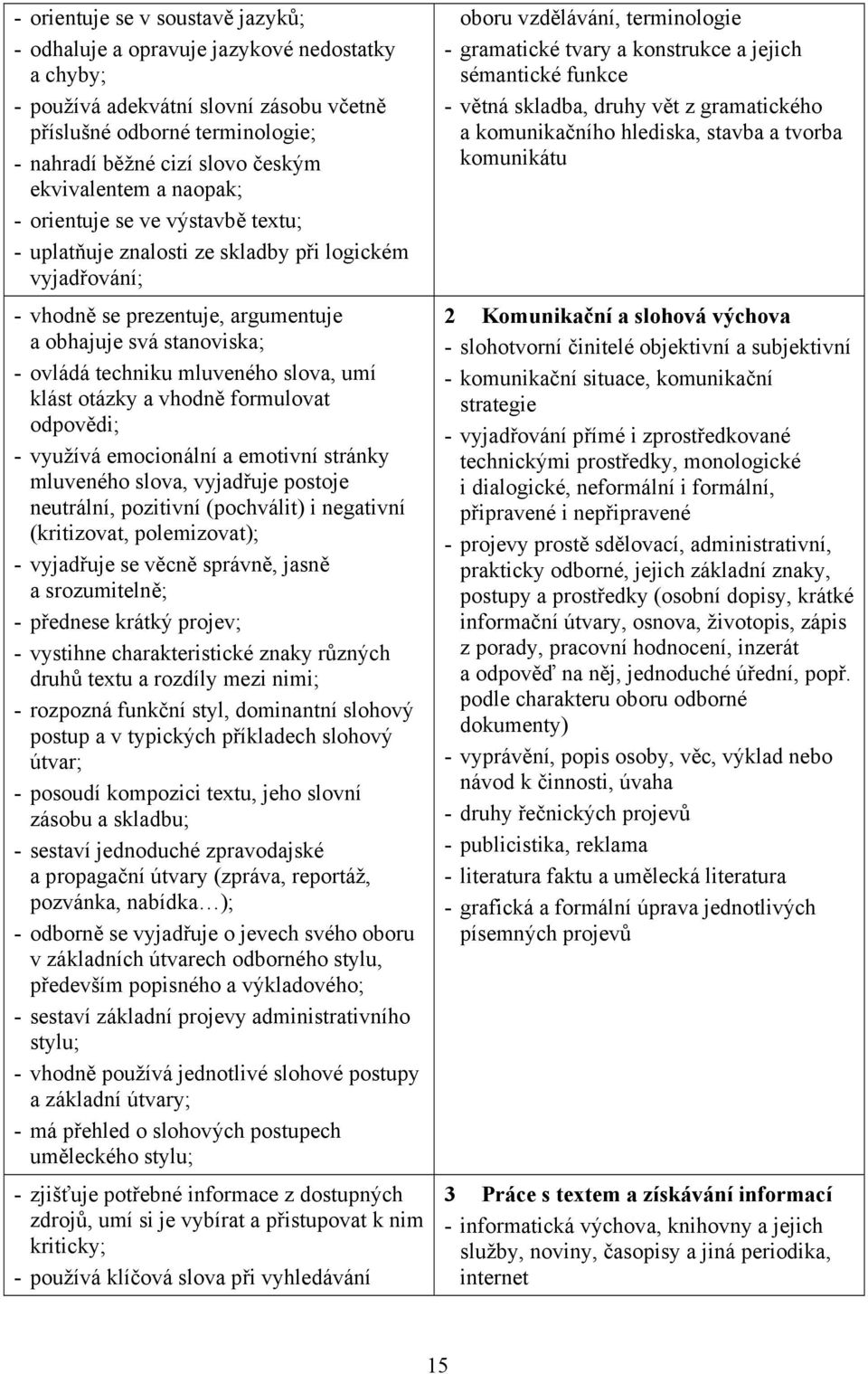 mluveného slova, umí klást otázky a vhodně formulovat odpovědi; - využívá emocionální a emotivní stránky mluveného slova, vyjadřuje postoje neutrální, pozitivní (pochválit) i negativní (kritizovat,