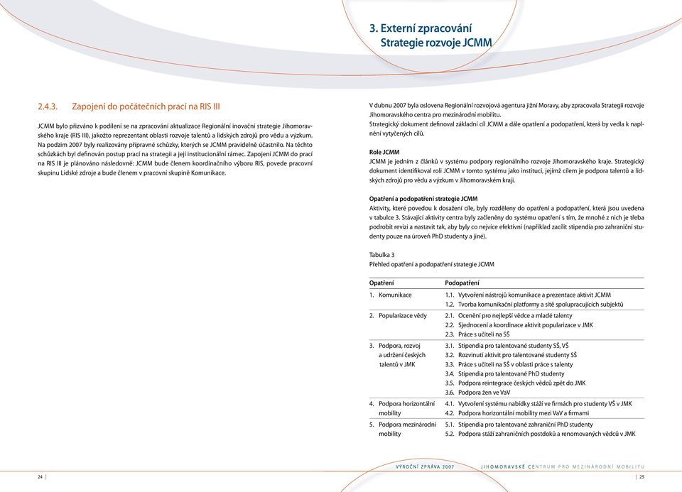 Na těchto schůzkách byl definován postup prací na strategii a její institucionální rámec.