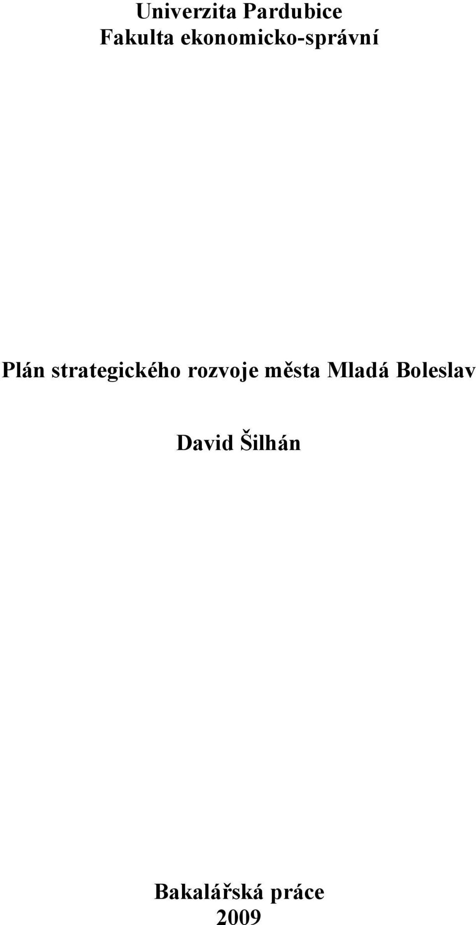 strategického rozvoje města