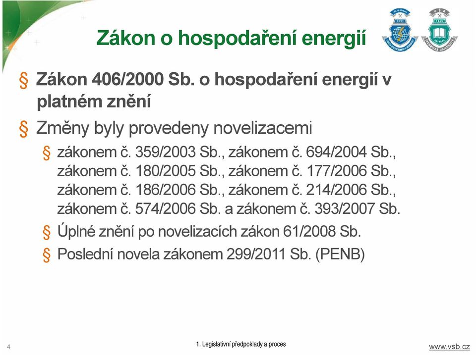 694/2004 Sb., zákonem č. 180/2005 Sb., zákonem č. 177/2006 Sb., zákonem č. 186/2006 Sb., zákonem č. 214/2006 Sb.