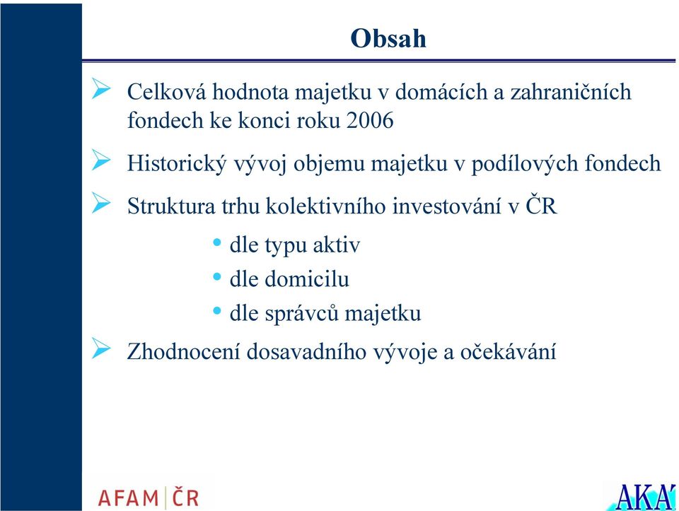 fondech Struktura trhu kolektivního investování v ČR dle typu aktiv