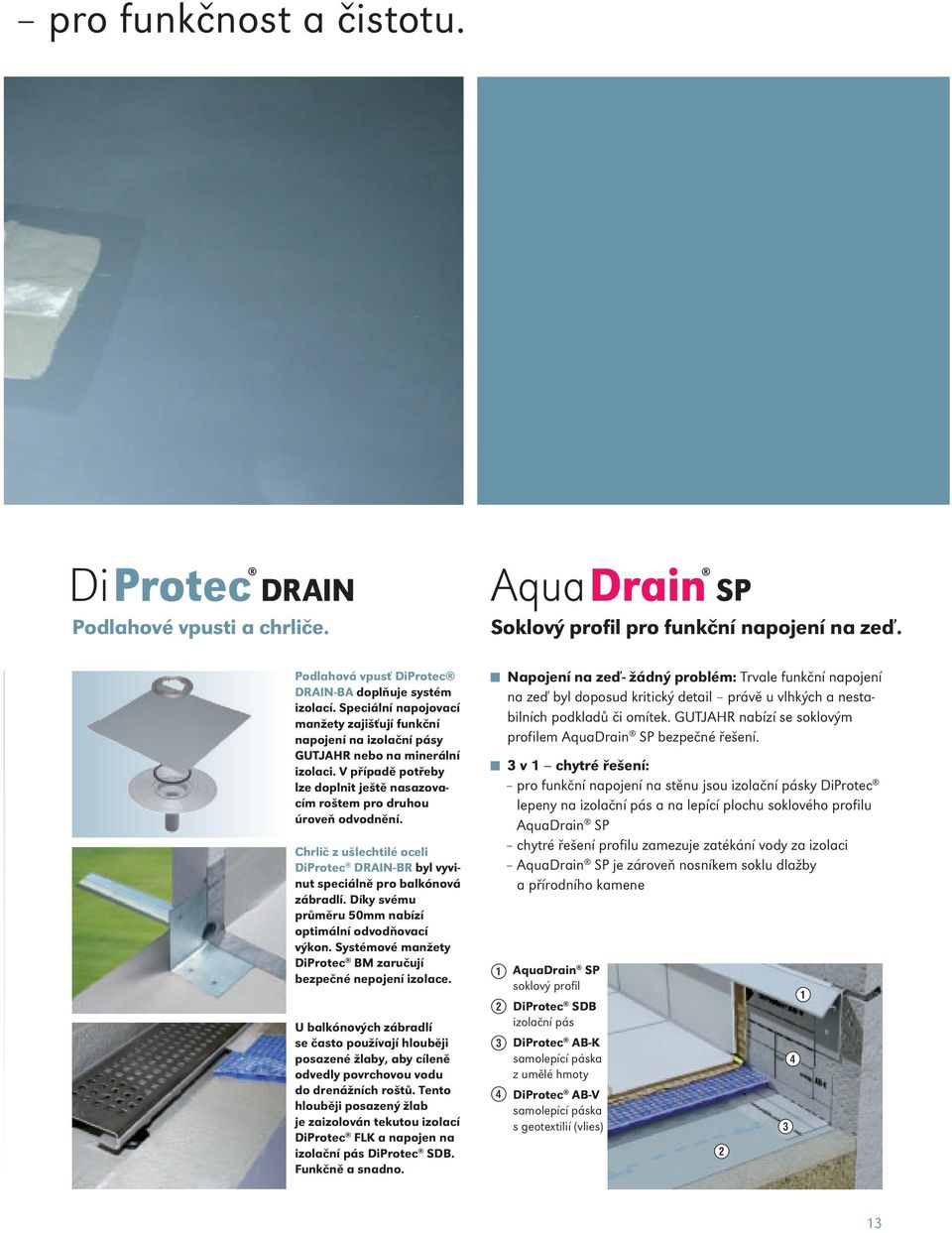 Chrlič z ušlechtilé oceli DiProtec DRAIN-BR byl vyvinut speciálně pro balkónová zábradlí. Díky svému průměru 50mm nabízí optimální odvodňovací výkon.