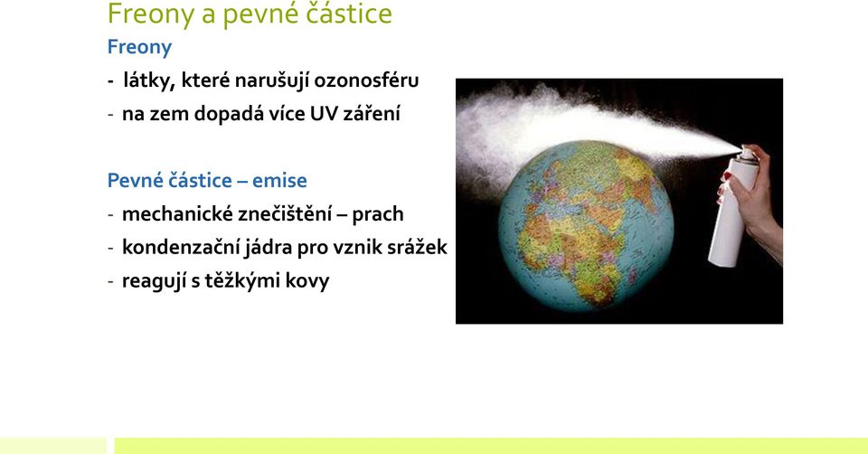 Pevné částice emise - mechanické znečištění prach -