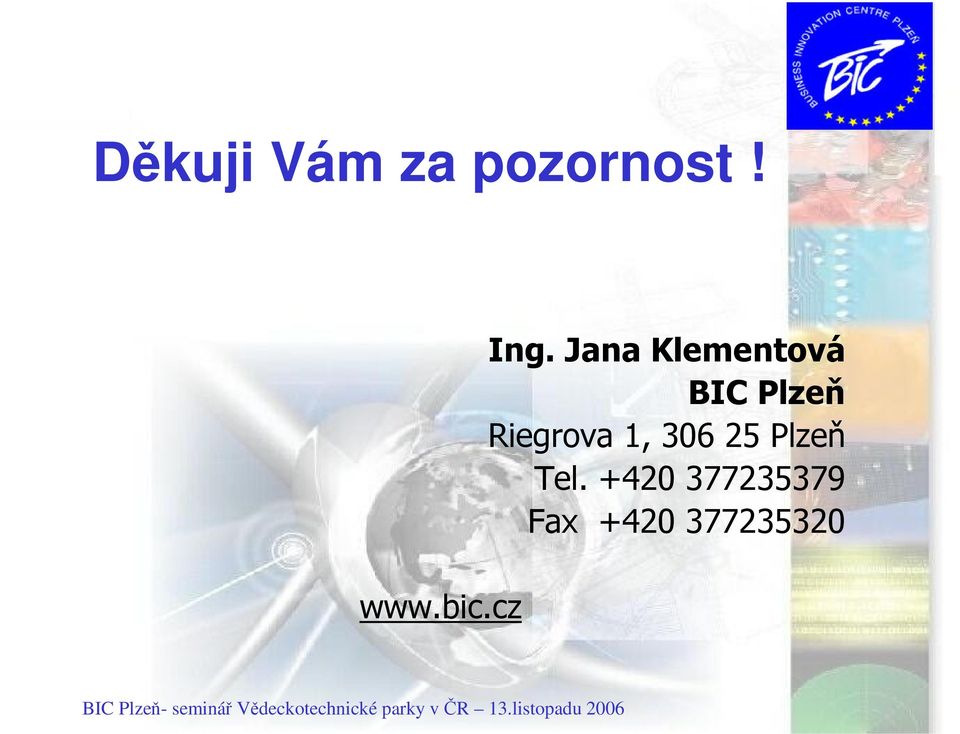 Jana Klementová BIC Plzeň