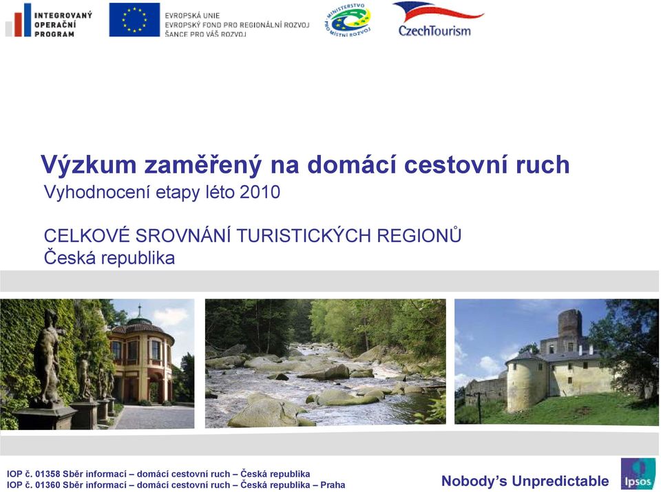 Sběr informací domácí cestovní ruch Česká republika IOP č.