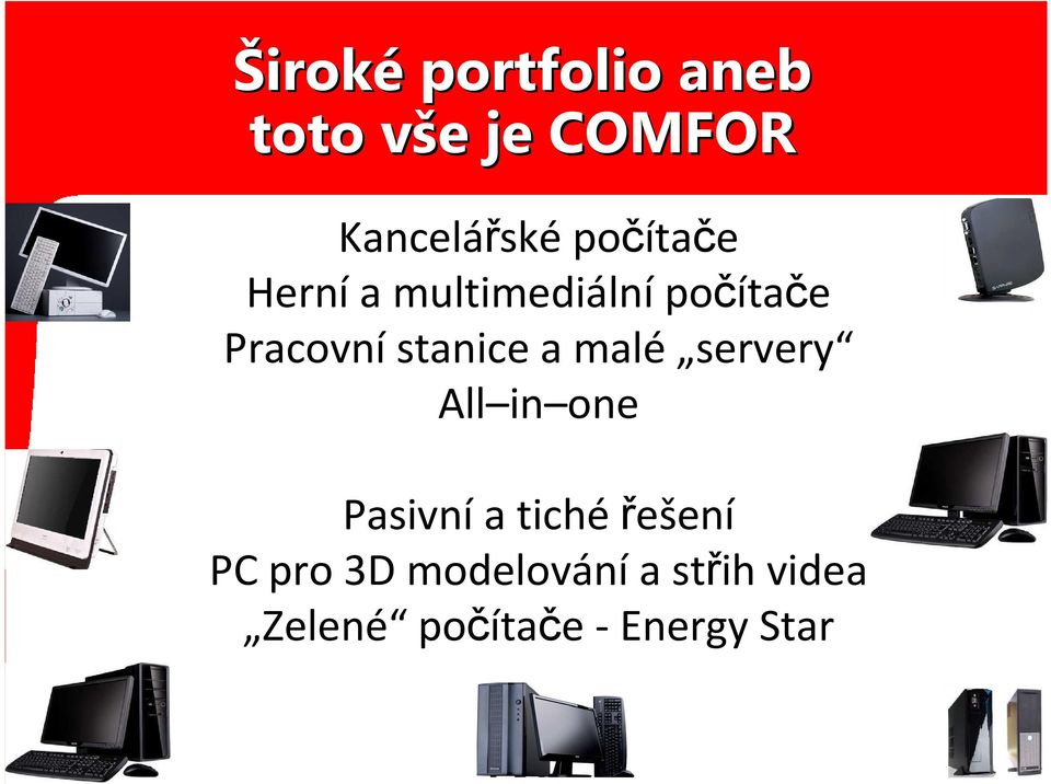 a malé servery All in one Pasivní a tichéřešení PC pro