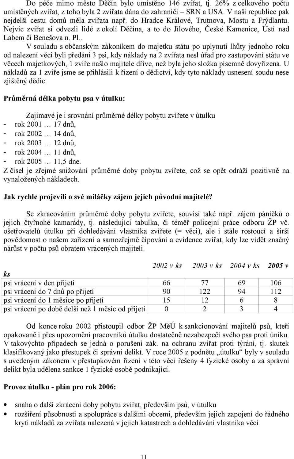 Nejvíc zvířat si odvezli lidé z okolí Děčína, a to do Jílového, České Kamenice, Ústí nad Labem či Benešova n. Pl.