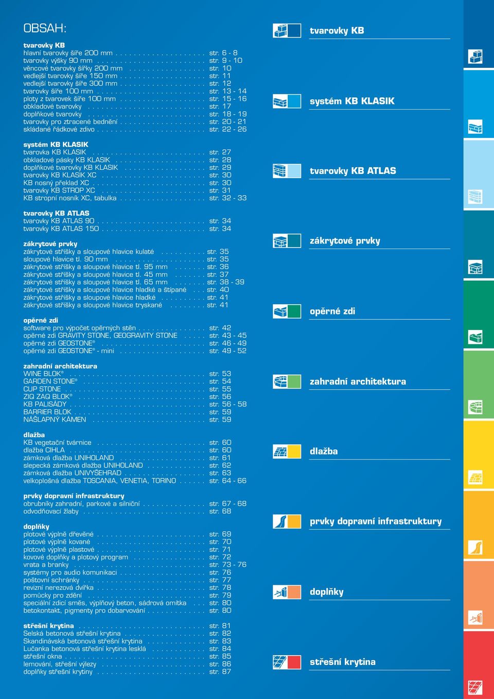 ......................... str. 17 doplňkové tvarovky.......................... str. 18-19 tvarovky pro ztracené bednění................... str. 20-21 skládané řádkové zdivo........................ str. 22-26 systém KB KLASIK tvarovka KB KLASIK.