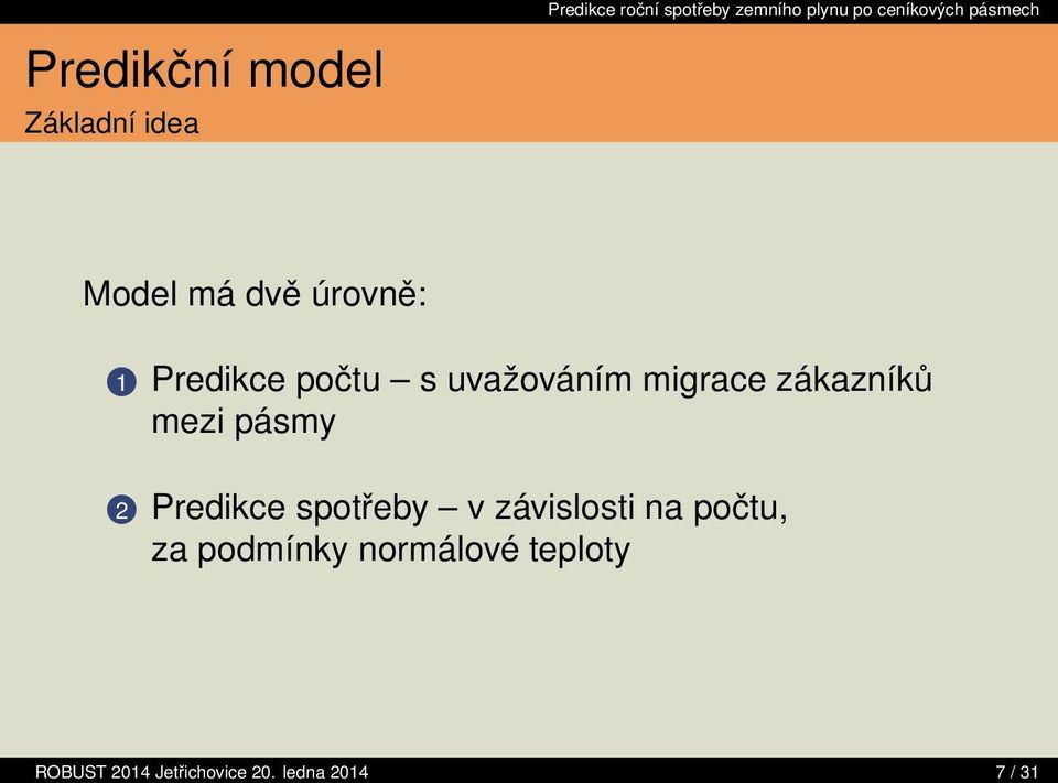 2 Predikce spotřeby v závislosti na počtu, za podmínky