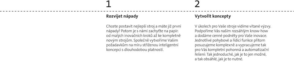 Společně vytvoříme Vašim požadavkům na míru střiženou inteligentní koncepci s dlouhodobou platností.