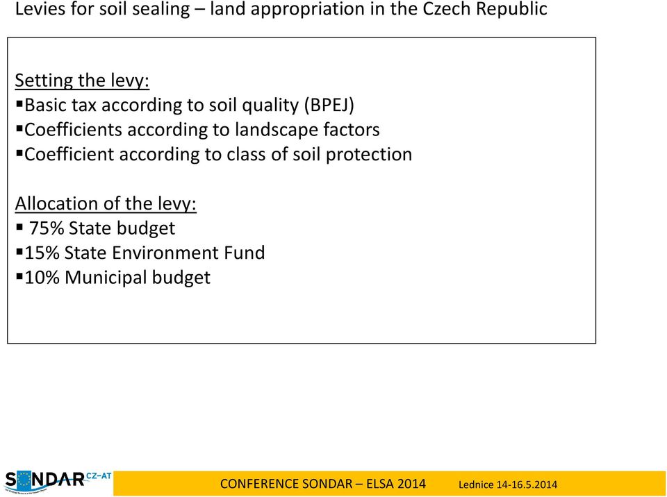 landscape factors Coefficient according to class of soil protection