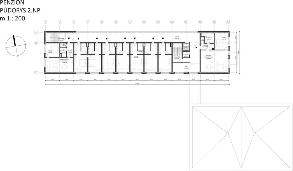 2 KOUPELNA 4,44 M2 98,66 M2 VÝTAH. ŠACHTA 3,17 M2 1.