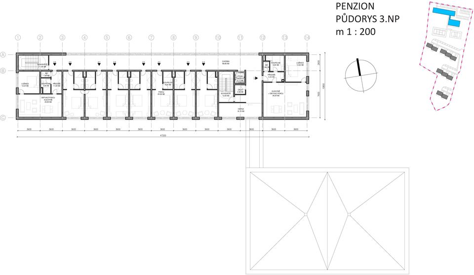 2 KOUPELNA 4,44 M2 98,66 M2 VÝTAH. ŠACHTA 3,17 M2 2.