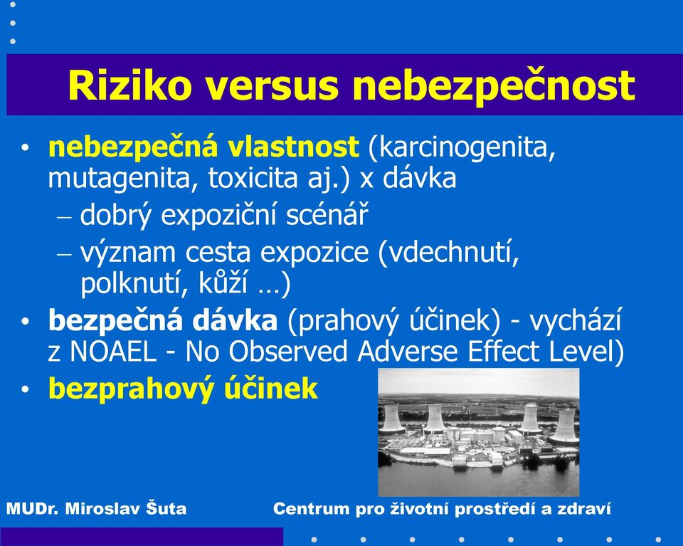 ) x dávka dobrý expoziční scénář význam cesta expozice (vdechnutí,