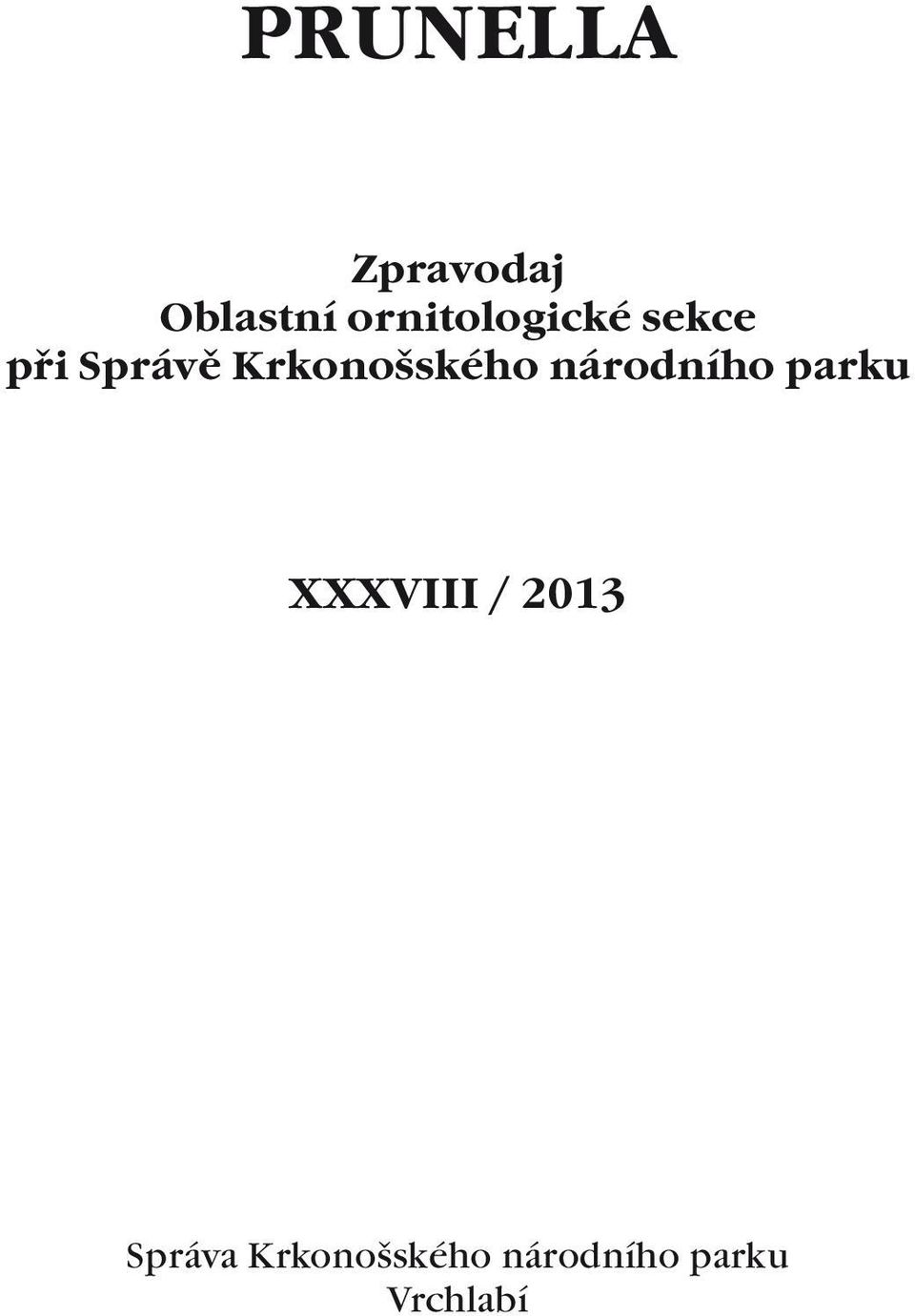 Krkonošského národního parku XXXVIII