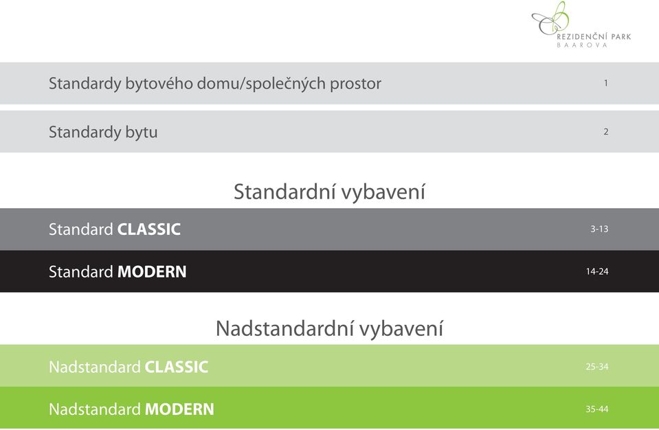 CLASSIC Standard MODERN 3-13 14-24 Nadstandardní