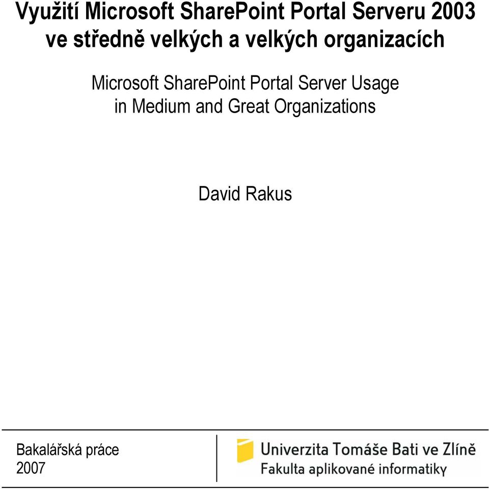 Microsoft SharePoint Portal Server Usage in