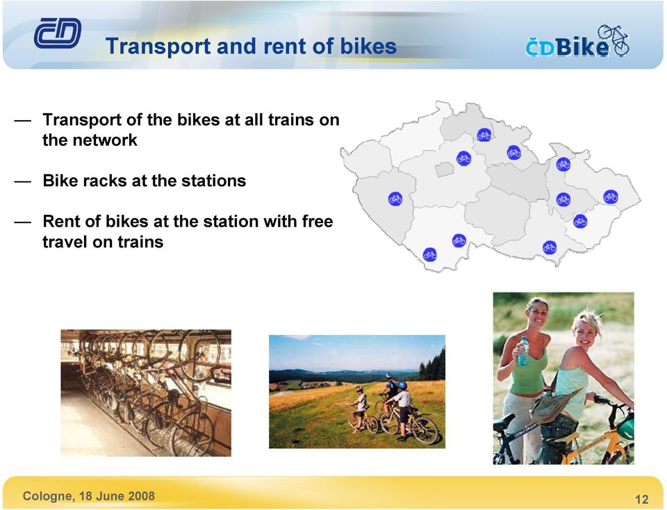 at the stations Rent of bikes at the station