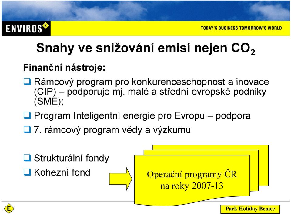 malé a střední evropské podniky (SME); Program Inteligentní energie pro Evropu