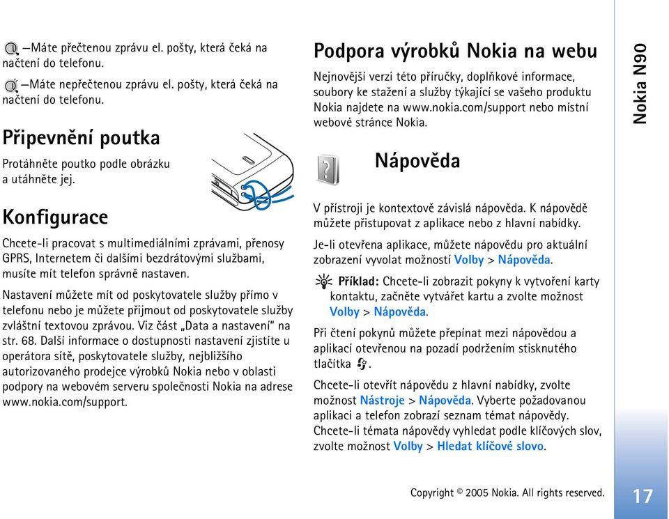 com/support nebo místní webové stránce Nokia.