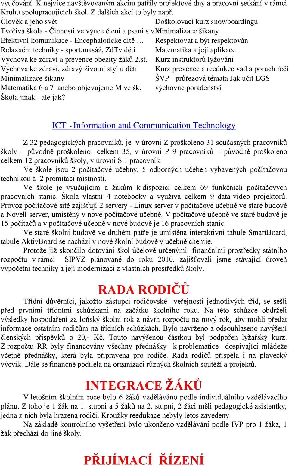 masáţ, ZdTv dětí Matematika a její aplikace Výchova ke zdraví a prevence obezity ţáků 2.st.