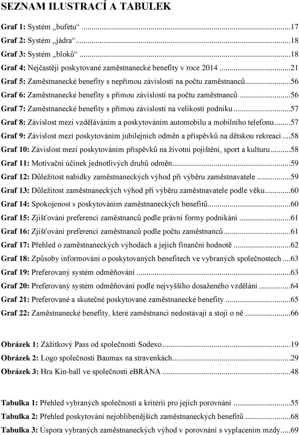 .. 56 Graf 7: Zaměstnanecké benefity s přímou závislostí na velikosti podniku... 57 Graf 8: Závislost mezi vzděláváním a poskytováním automobilu a mobilního telefonu.