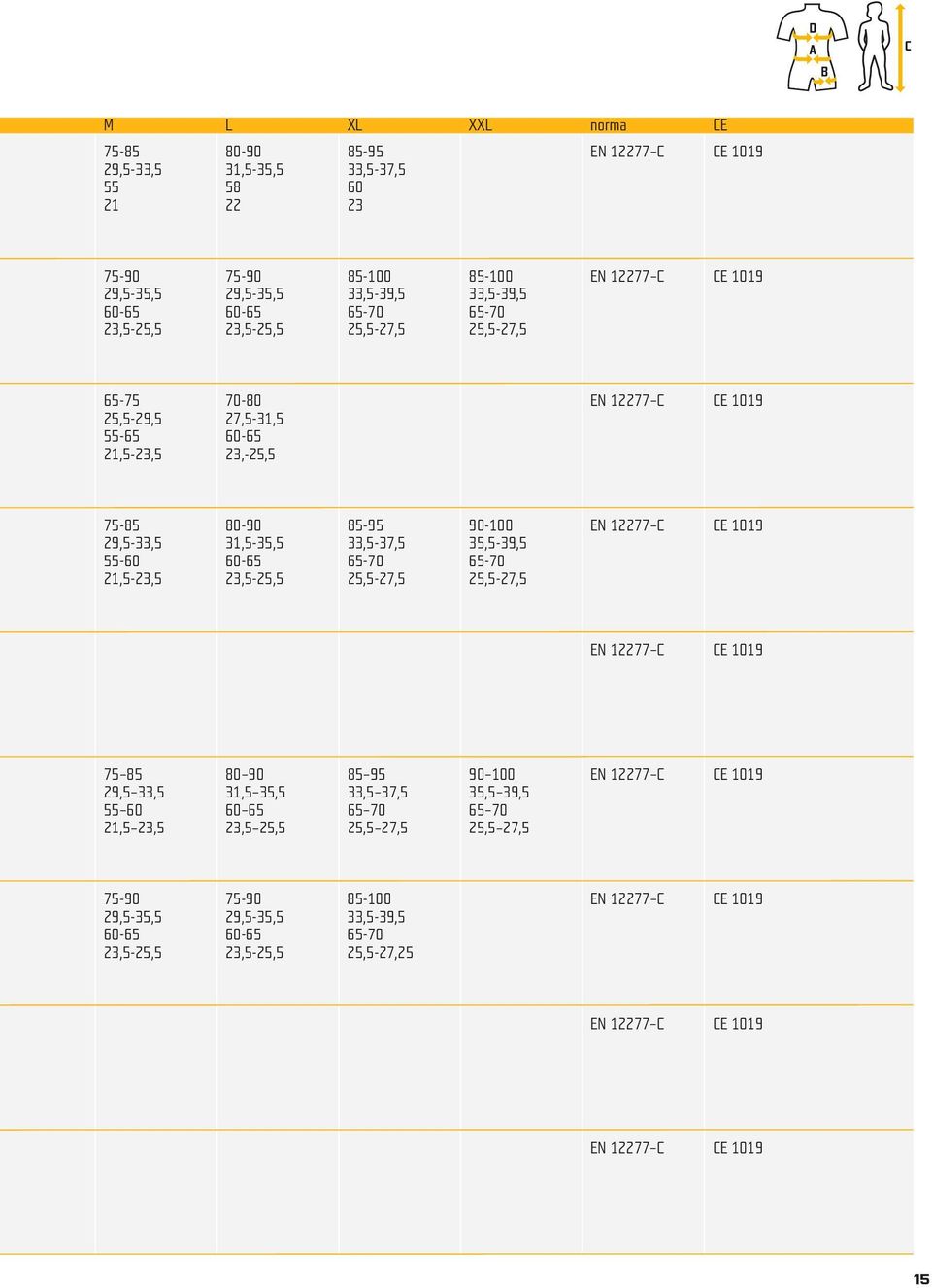 31,5-35,5 33,5-37,5 35,5-39,5 55-60 60-65 65-70 65-70 21,5-23,5 23,5-25,5 25,5-27,5 25,5-27,5 EN 12277 C CE 1019 75 85 80 90 85 95 90 100 EN 12277 C CE 1019 29,5 33,5 31,5 35,5 33,5 37,5 35,5 39,5 55