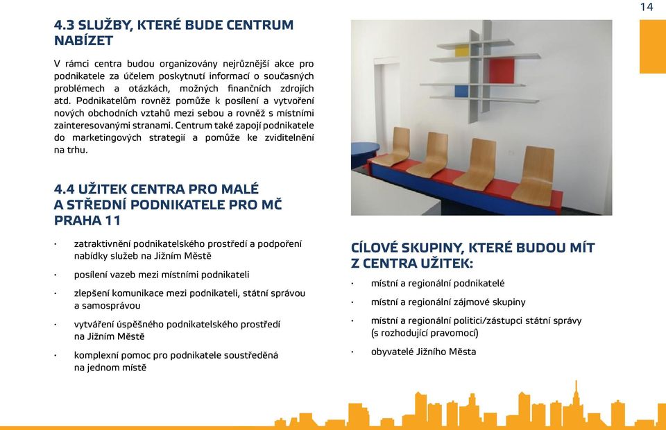 Centrum také zapojí podnikatele do marketingových strategií a pomůže ke zviditelnění na trhu. 4.