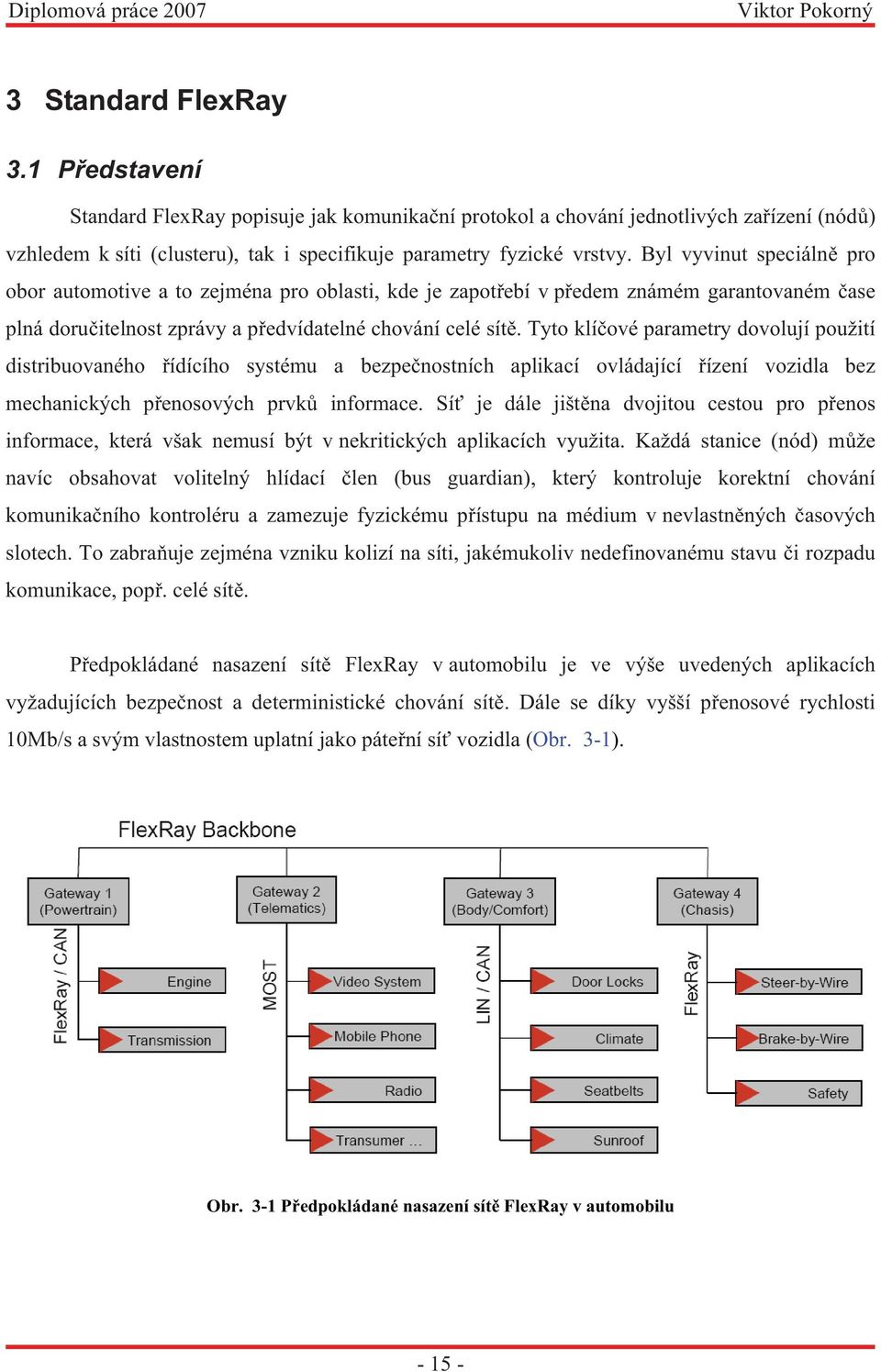 Tytoklíčové parametry dovolují použití distribuovaného řídícího systému a bezpečnostních aplikací ovládající řízení vozidla bez mechanických přenosových prvků informace.