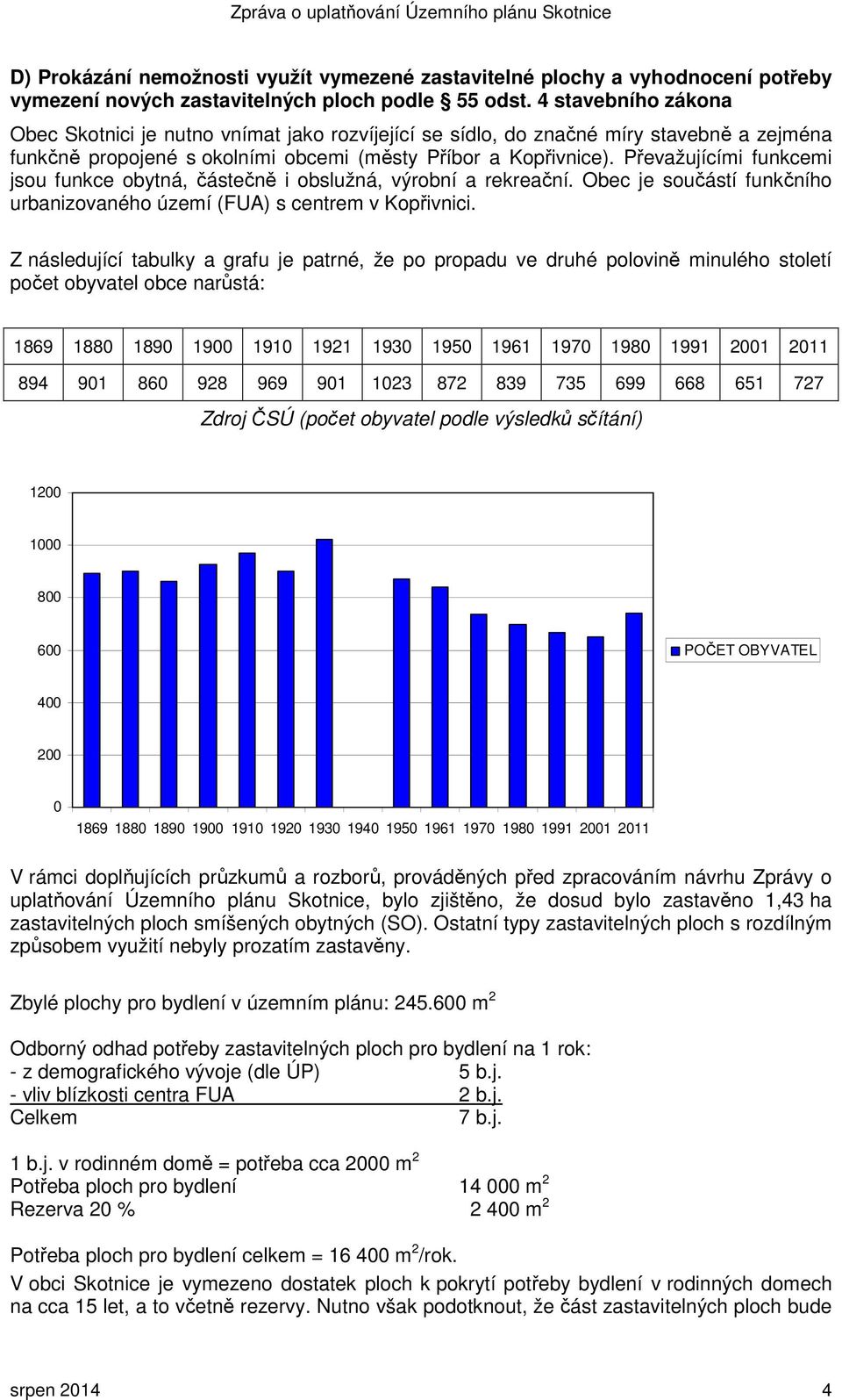 Převažujícími funkcemi jsou funkce obytná, částečně i obslužná, výrobní a rekreační. Obec je součástí funkčního urbanizovaného území (FUA) s centrem v Kopřivnici.