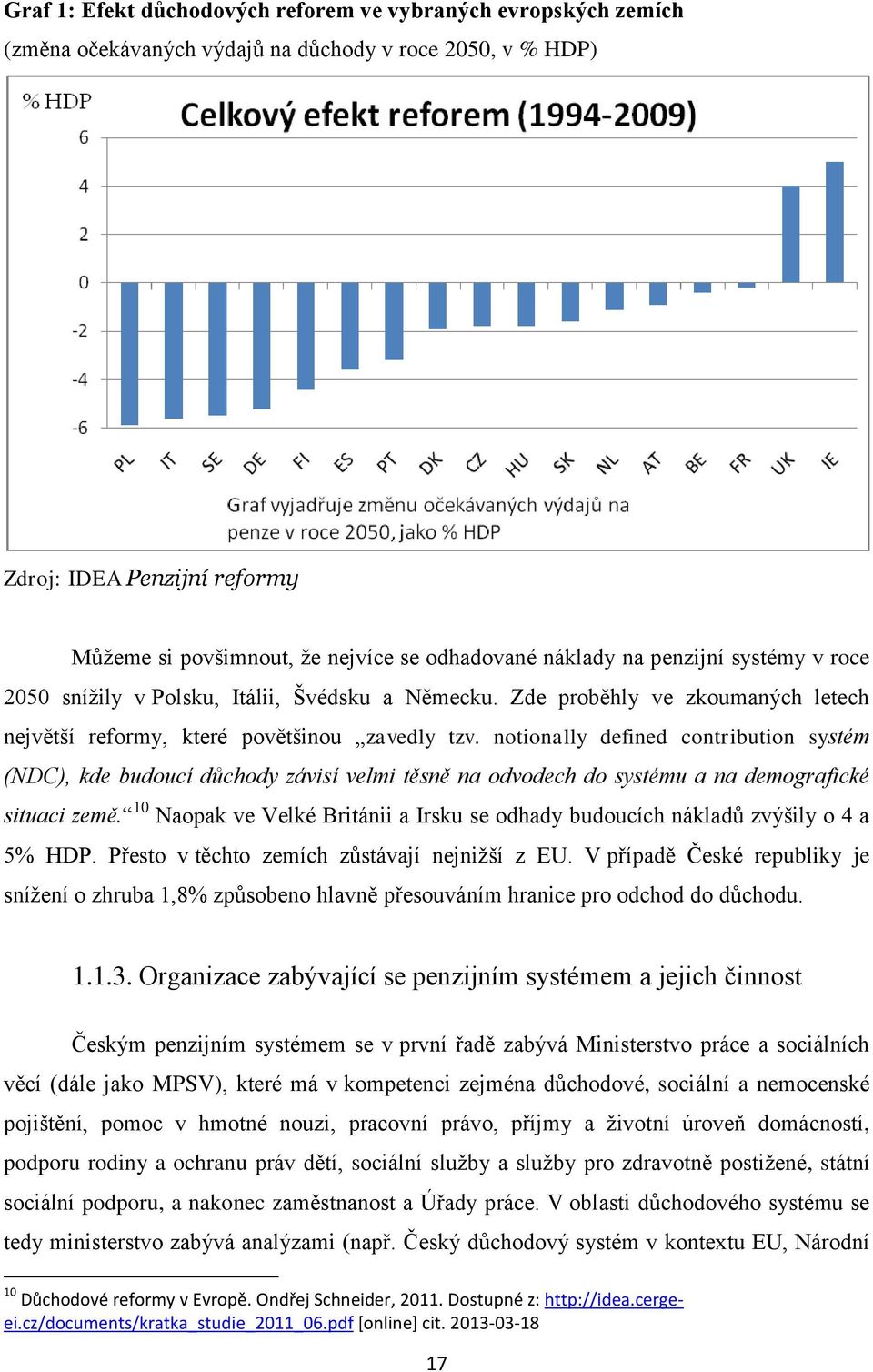 notionally defined contribution systém (NDC), kde budoucí důchody závisí velmi těsně na odvodech do systému a na demografické situaci země.