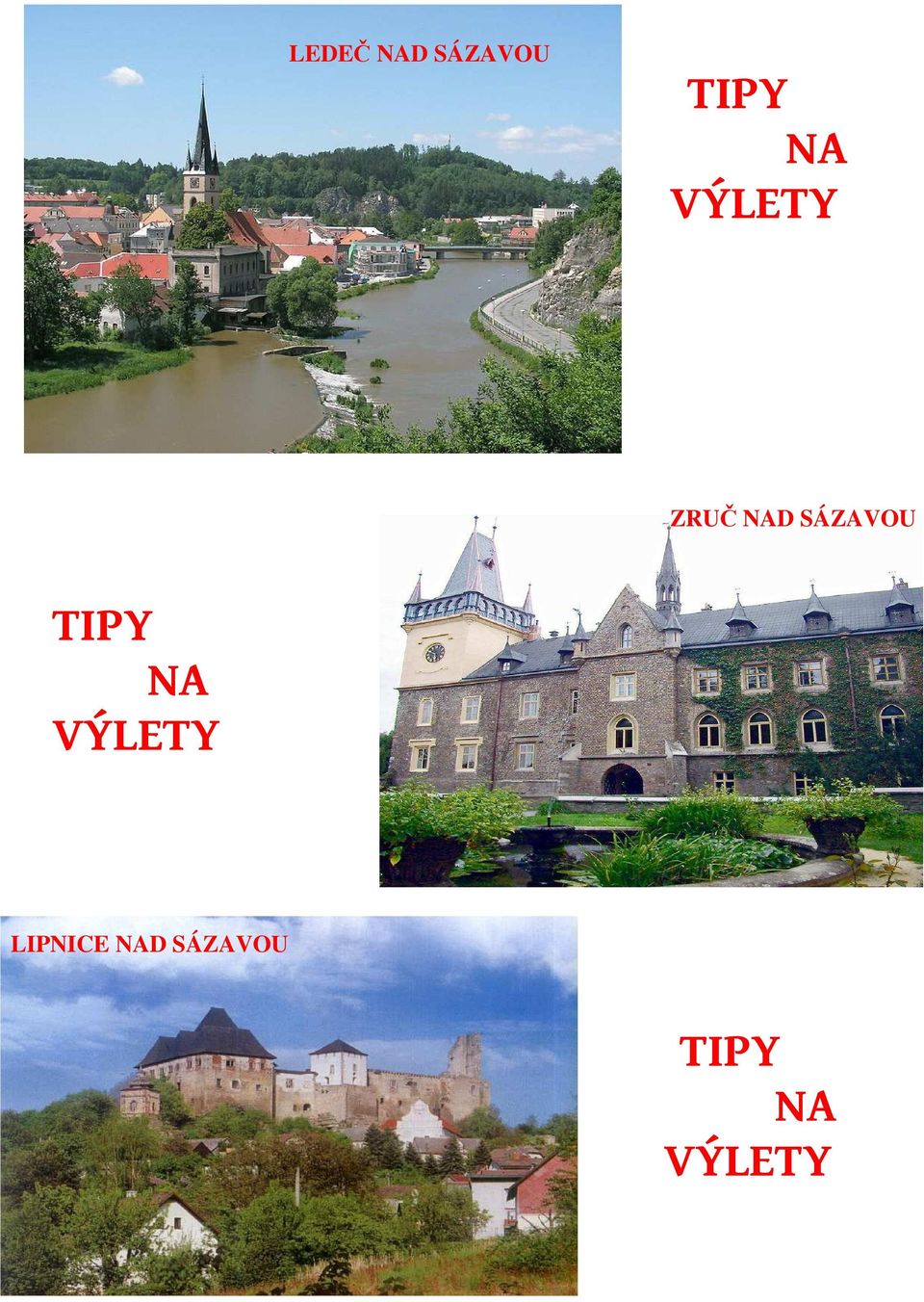 SÁZAVOU TIPY NA VÝLETY