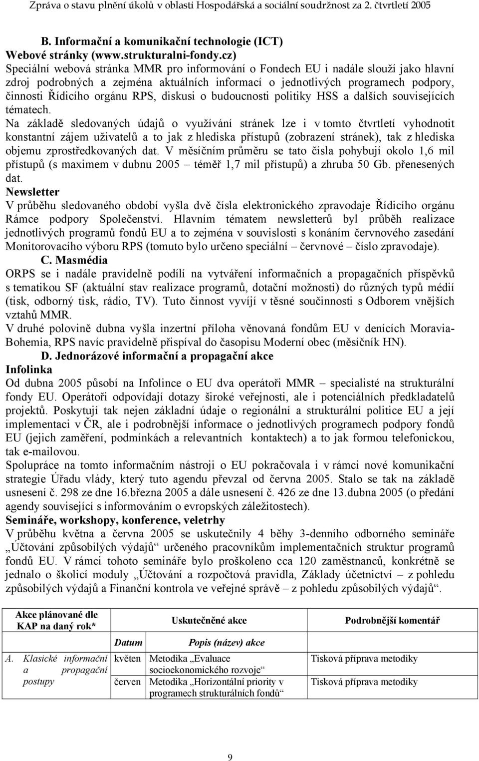 RPS, diskusi o budoucnosti politiky HSS a dalších souvisejících tématech.