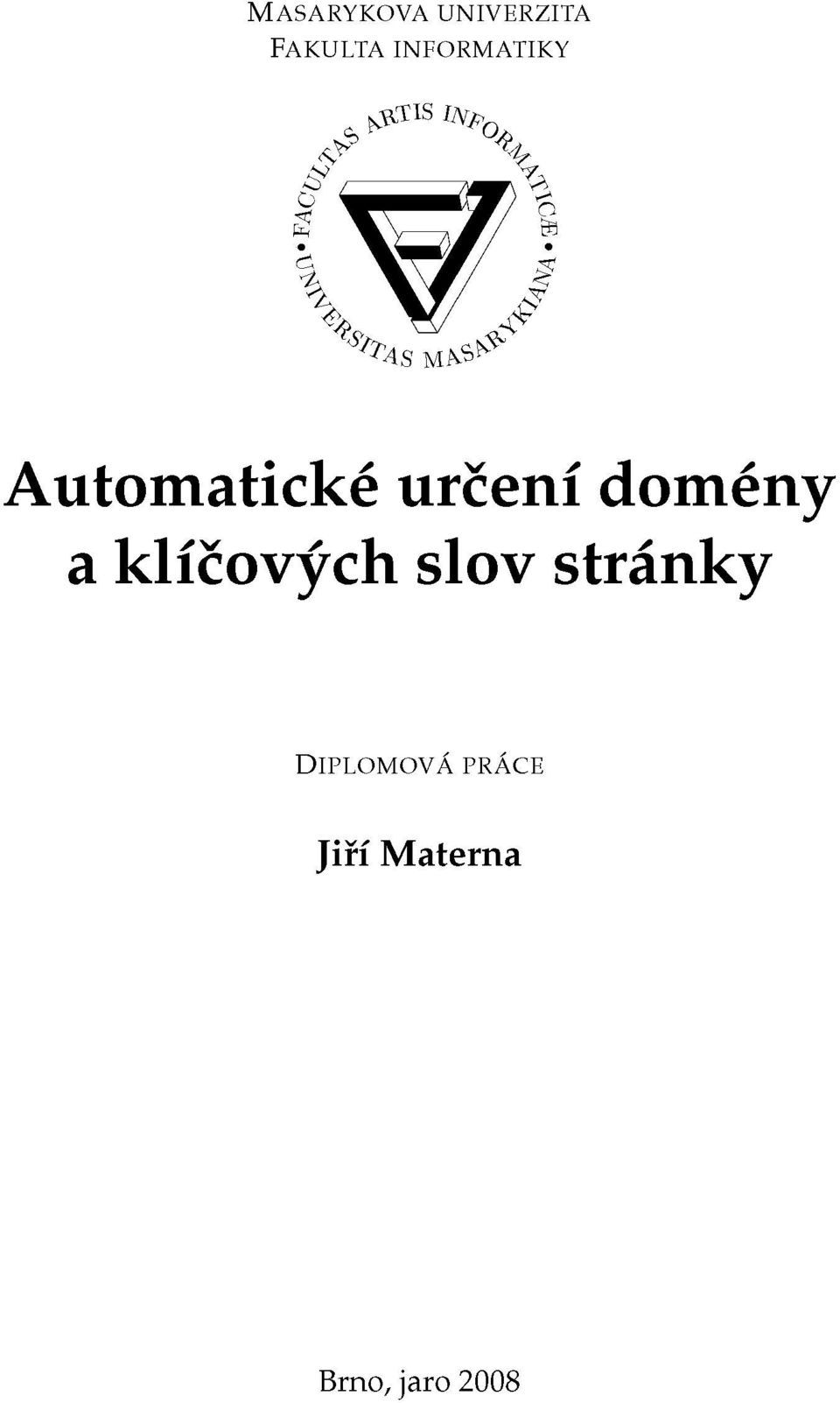 Automatické určení domény a klíčových