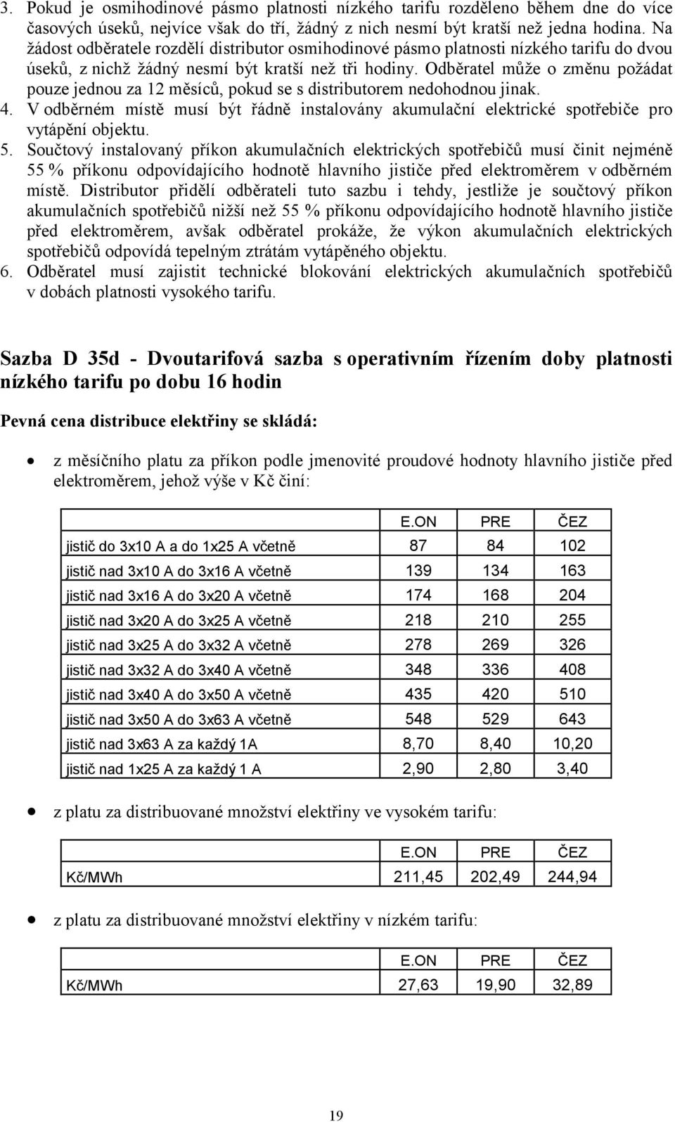 Odběratel může o změnu požádat pouze jednou za 12 měsíců, pokud se s distributorem nedohodnou jinak. 4.