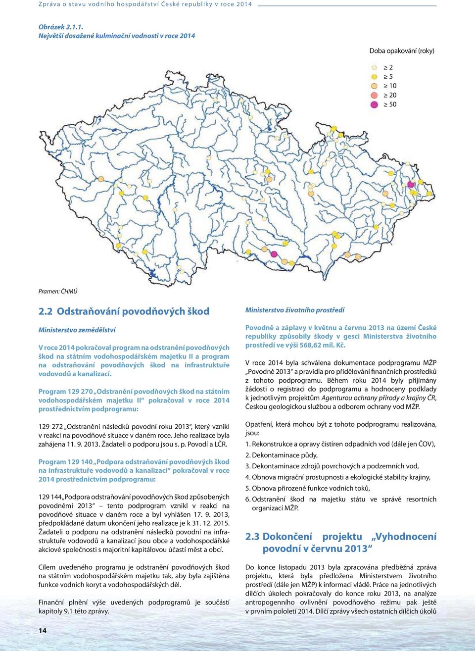 škod na infrastruktuře vodovodů a kanalizací.