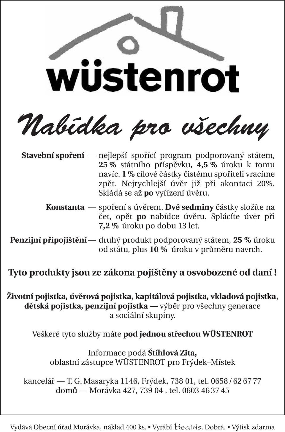 Splácíte úvěr při 7,2 % úroku po dobu 13 let. Penzijní připojištění druhý produkt podporovaný státem, 25 % úroku od státu, plus 10 % úroku v průměru navrch.