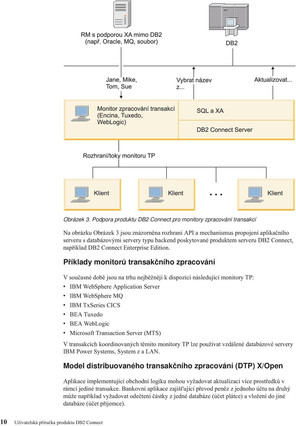 produktem sereru DB2 Connect, například DB2 Connect Enterprise Edition.