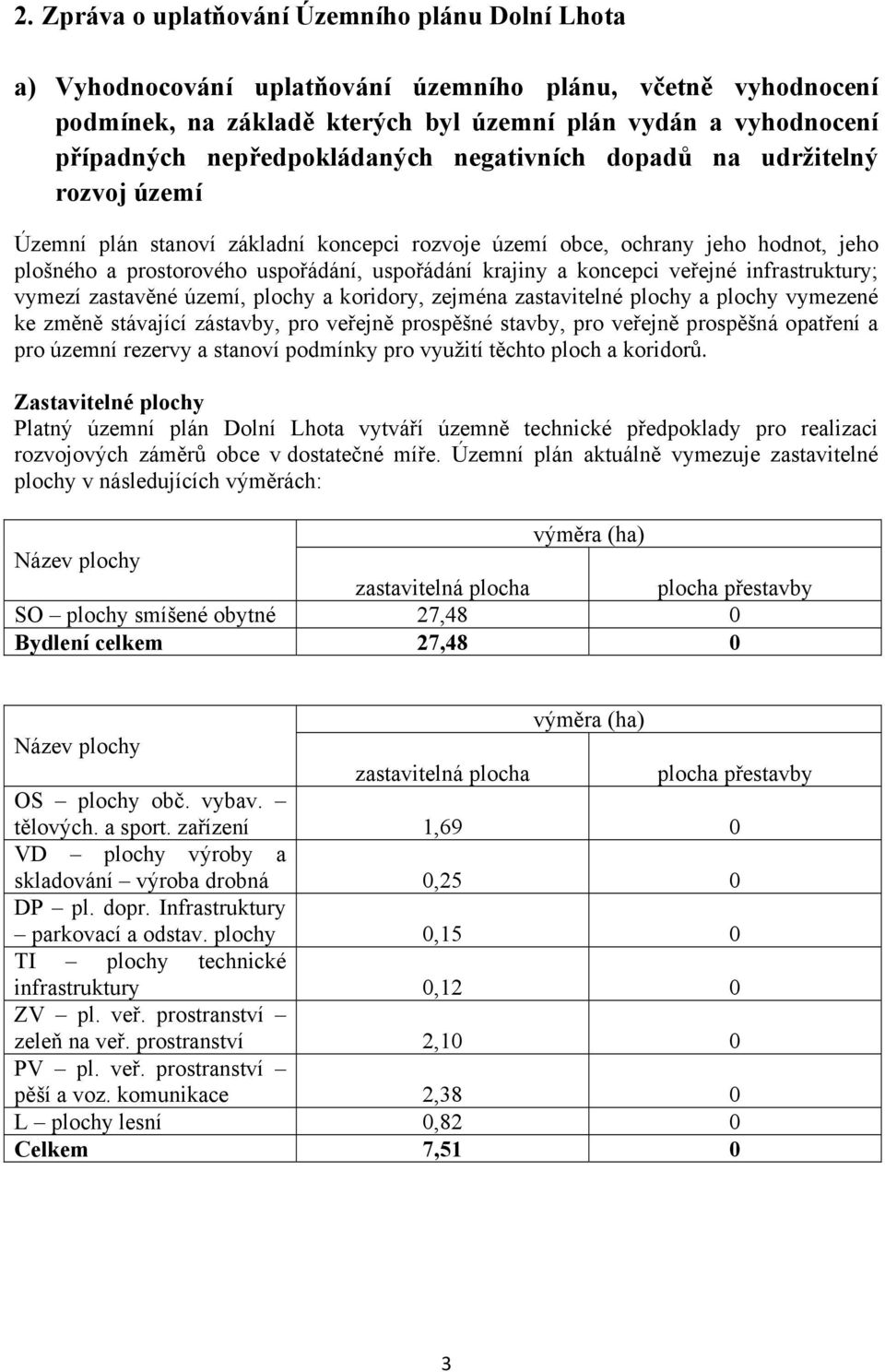 krajiny a koncepci veřejné infrastruktury; vymezí zastavěné území, plochy a koridory, zejména zastavitelné plochy a plochy vymezené ke změně stávající zástavby, pro veřejně prospěšné stavby, pro