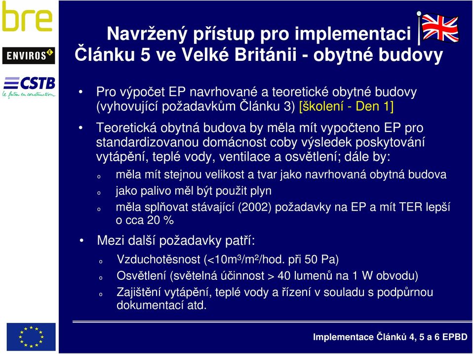 velikst a tvar jak navrhvaná bytná budva jak paliv měl být pužit plyn měla splňvat stávající (2002) pžadavky na EP a mít TER lepší cca 20 % Mezi další pžadavky patří: