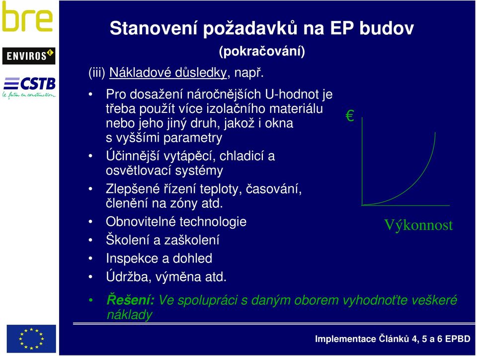 parametry Účinnější vytápěcí, chladicí a světlvací systémy Zlepšenéřízení teplty, časvání, členění na zóny