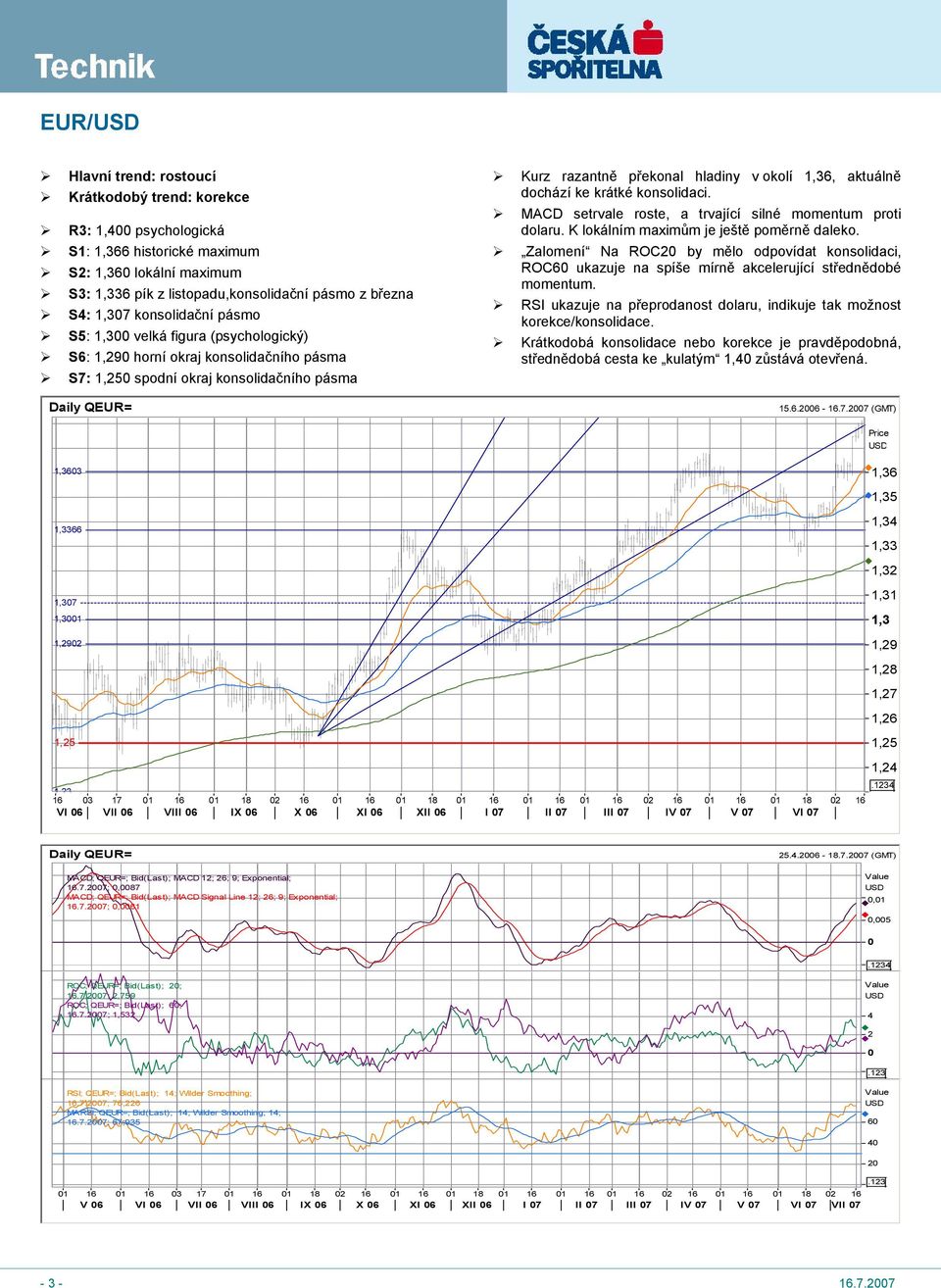 aktuálně dochází ke krátké konsolidaci. MACD setrvale roste, a trvající silné momentum proti dolaru. K lokálním maximům je ještě poměrně daleko.