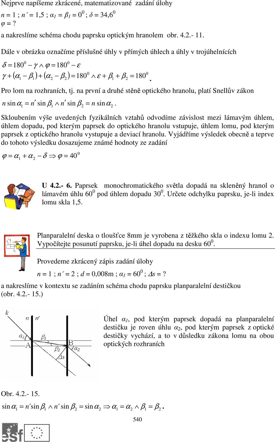 a pví a duhé stěě optického haolu, platí Sellův záko siα si β si β siα.